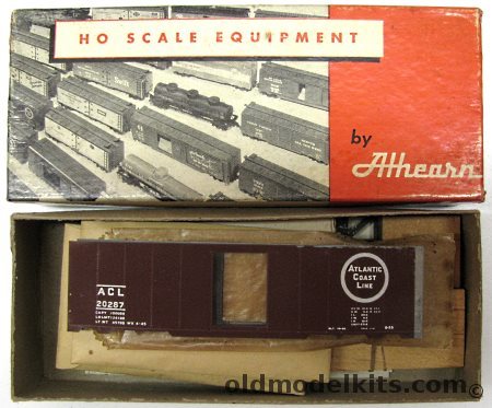 Athearn 1/87 40' AAR Steel Box Car Atlantic Coast Line ACL - HO Craftsman Kit with Sprung Metal Trucks plastic model kit